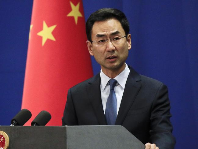 China’s foreign ministry spokesman Geng Shuang said Beijing was firmly opposed to reports blaming the superpower for the breach. Picture: AP/Andy Wong