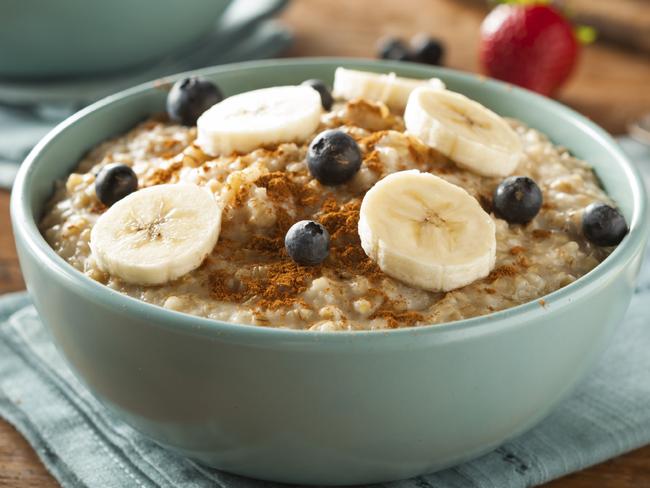 Homemade Healthy Steel Cut Oatmeal with Fruit and Cinnamon