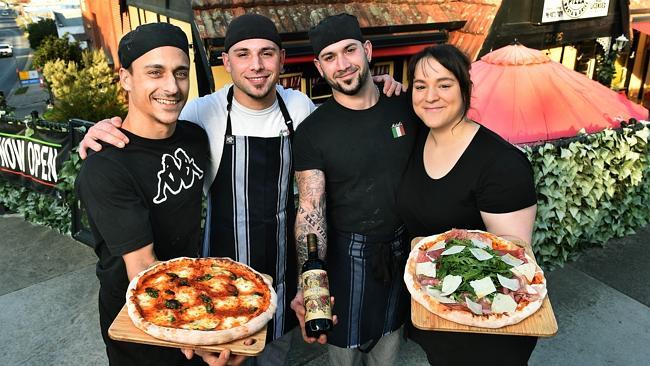 Melissa Micali and her three brothers David, Mark and Alex. Picture: Steve Tanner