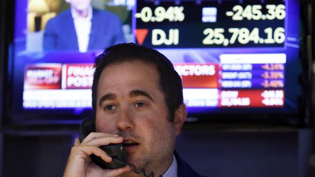 Wall Street plunged early in the session. Picture: AP