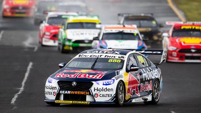 SANDOWN, AUSTRALIA - NOVEMBER 09: (EDITORS NOTE: A polarizing filter was used for this image.) Jamie Whincup drives the #888 Red Bull Holden Racing Team Holden Commodore ZB during race 29 for the Sandown 500 part of the 2019 Supercars Championship  on November 09, 2019 in Sandown, Australia. (Photo by Daniel Kalisz/Getty Images)