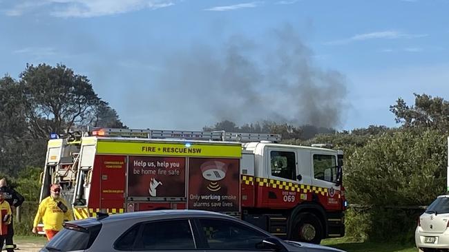 A campsite was allegedly deliberately set alight after a confrontation between two homeless men living in tents at a reserve behind Dee Why Beach. Picture; Rhydian Ward