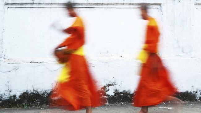 Buddhist monks in Laos.