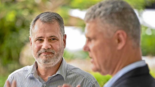 Ipswich administrator Greg Chemello with CEO David Farmer. Picture: Cordell Richardson