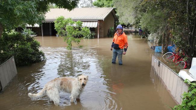 Water flooded houses in Murchison including Adam McLarty’s home one month ago. Picture: David Crosling