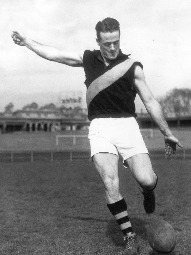 Jim Deane at Richmond in 1955 is remembered for his lethal left boot.