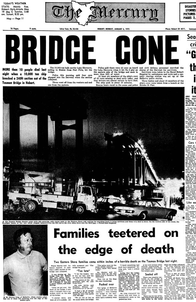 Famous front page from the Mercury on January 6, 1975.