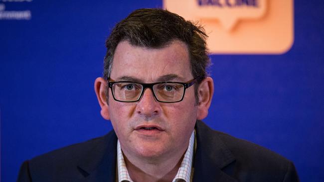 Victorian Premier Daniel Andrews in Melbourne on Tuesday. Picture: Getty Images