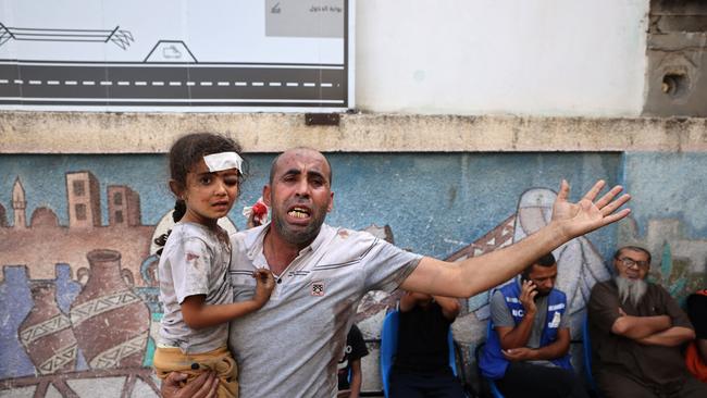 More than 2750 Palestinians have been killed and nearly 10,000 wounded by Israeli air strikes. Picture: AFP