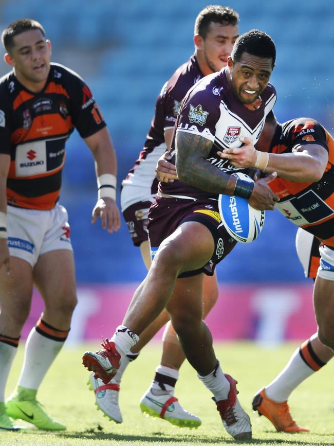 Sami SAUILUMA (Burleigh Bears) - Photo SMPIMAGES.COM/NEWSCORP . Action from the Queensland Rugby League (QRL) Round 11 clash between the Burleigh Bears v Easts Tigers played at CBus Stadium, Robina, Queensland.