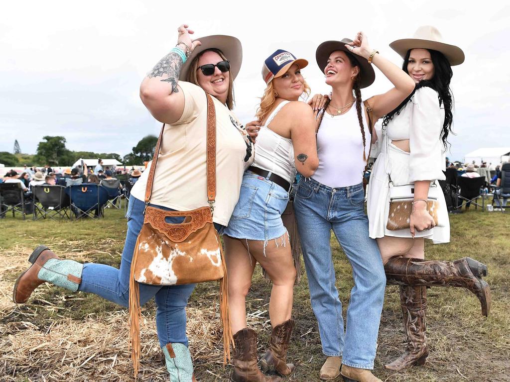 Sharni Wigg, Kyran Close, Jess Holward and Harlee Taylor Lighthhouse Country Music Festival, Burnett Heads. Picture: Patrick Woods.