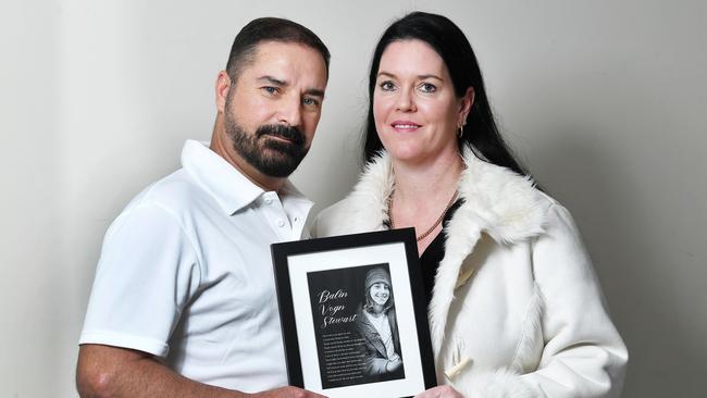 Michael and Kerri-Lyn Stewart have opened up about the night their beloved son Balin lost his life in an alleged stabbing and the impact it's had on their lives. Photo: Patrick Woods.