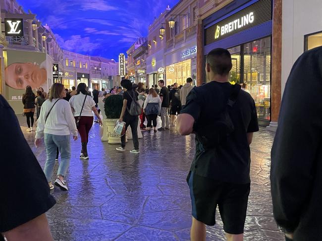 Tim Tszyu goes window shopping at Caesars Palace. Picture: Brendan Bradford