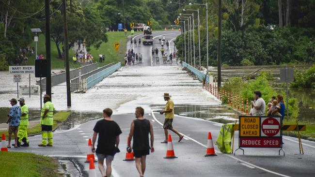 Floodwaters in Maryborough. Picture: John Wilson