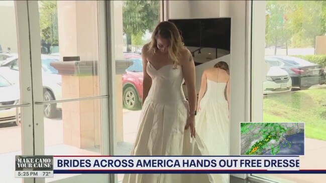 Nonprofit gives free wedding gowns for military