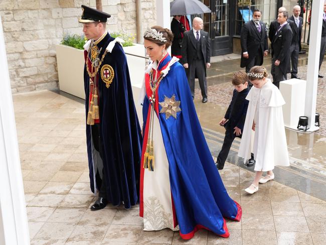 The embroidered flowers on her dress were of national significance. Picture: Getty Images