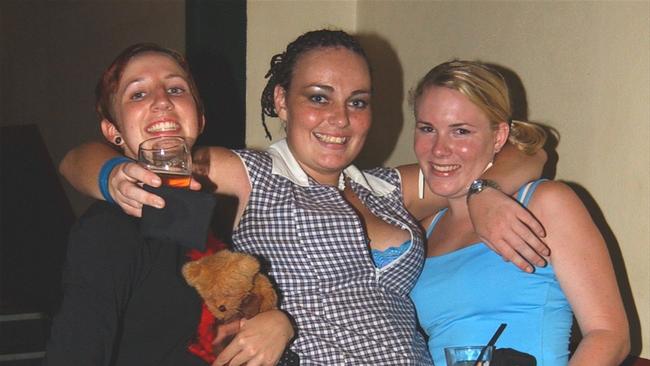Renae Baker, Bianca Brown & Vicki Leeming at Flinders Street Station Nightclub Picture: Bryan Lynch ad296015