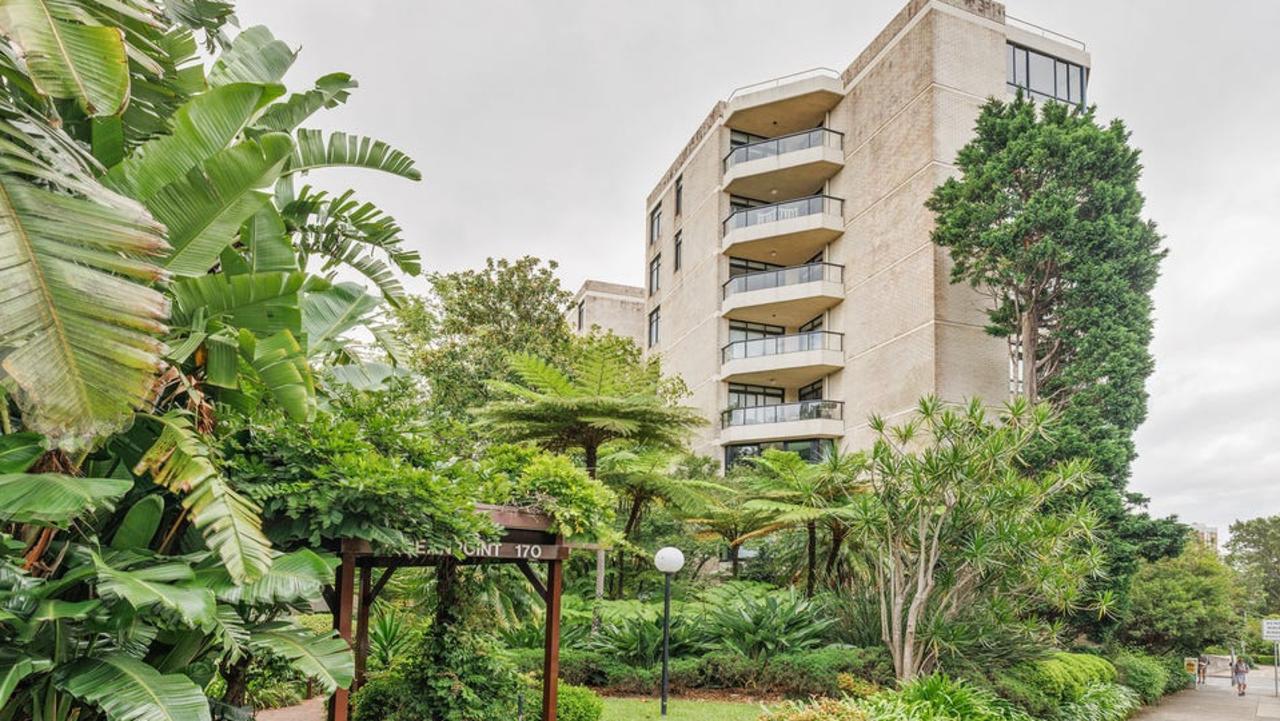 A unit in this Edgecliff building recently sold for nearly $3m.