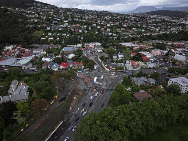 The state government says work on the fifth lane of the Southern Outlet is going well.