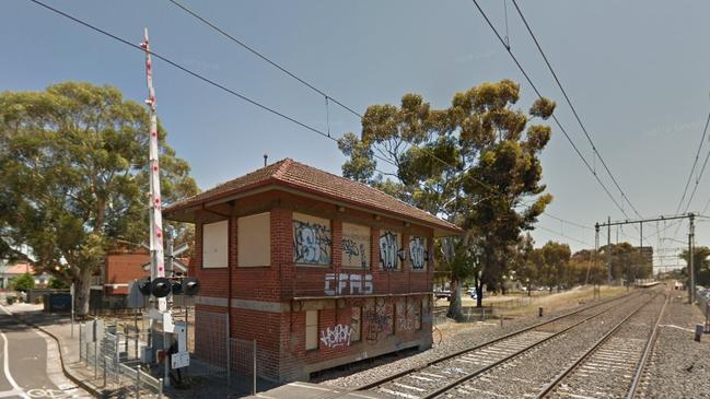 A signal box on Munro St, Coburg. Picture: Google Maps