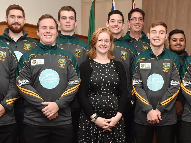 Irish consul general Jane Connolly joined the Randwick Petersham cricket club for a farewell dinner ahead of their tour of England and Ireland, departing July 1. Picture: Peter Bannigan.