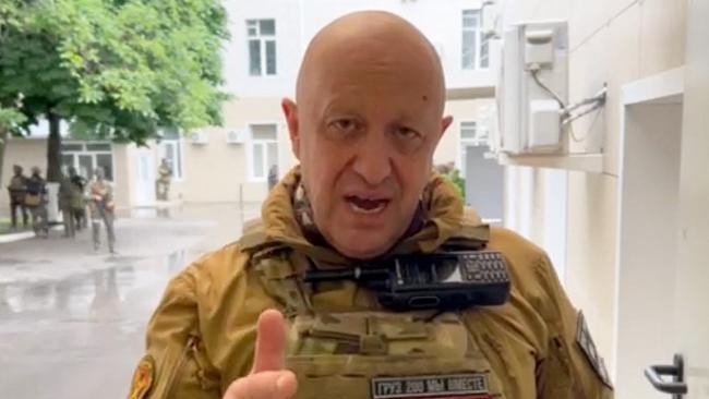 Yevgeny Prigozhin in Rostov-on-Don during his short-lived rebellion. Picture: AFP.