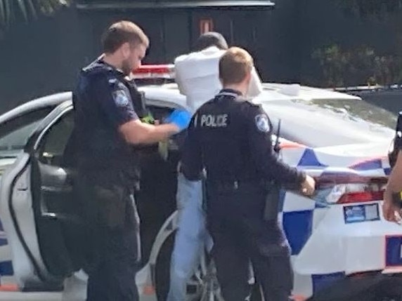 The scene of a stabbing in Surfers Paradise that has left one man fighting for life. Picture: Greg Stolz