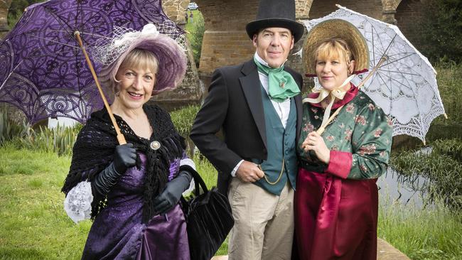 Michelle Pears, Jeremy Davies and Taryn Davies ahead of the Richmond Bicentenary. Picture: Chris Kidd