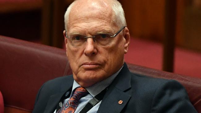 Liberal Senator Jim Molan during Question Time in the Senate chamber at Parliament House in Canberra, Monday, November 26, 2018. (AAP Image/Mick Tsikas) NO ARCHIVING