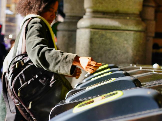 MELBOURNE AUSTRALIA - NewsWire Photos JULY 1, 2023: Generic photo of people using their Myki in Melbourne.Picture: NCA NewsWire / Luis Enrique Ascui