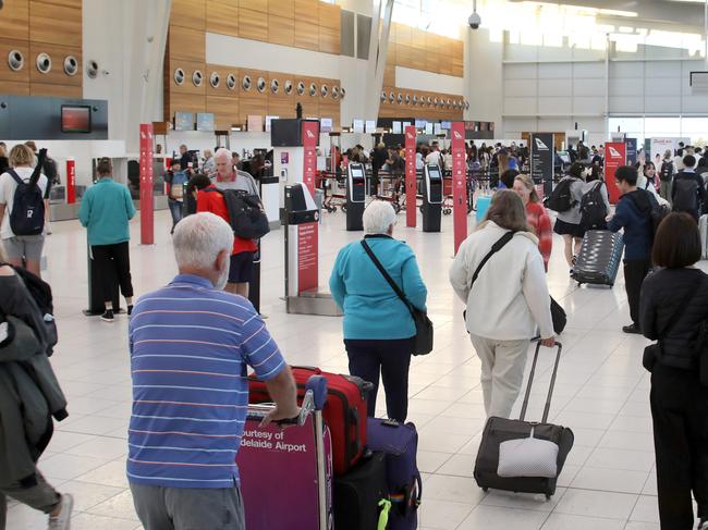 Easter Airport Chaos - Adelaide airport not as busy as expected. 29 March 2024. Picture Dean Martin