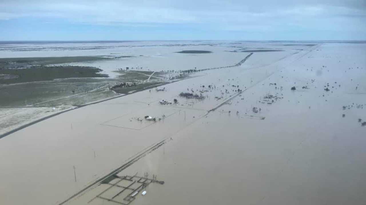 The Flinders is so swollen it’s now 60km wide in places. Picture: Supplied.