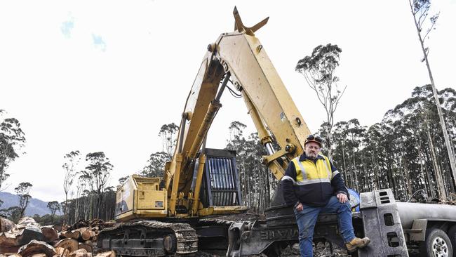 Logging contractor Colin Robin is one of the 2500 timber industry workers who can now get on with the job of supplying native timber, without the threat of hefty penalties. Picture: Dannika Bonser