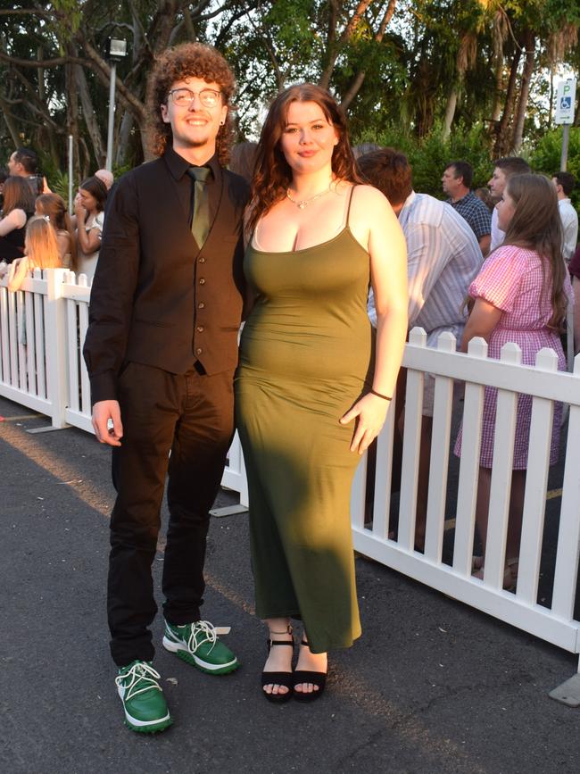 Riley Ford and Jessica Black at the North Rockhampton High School Formal 2023.