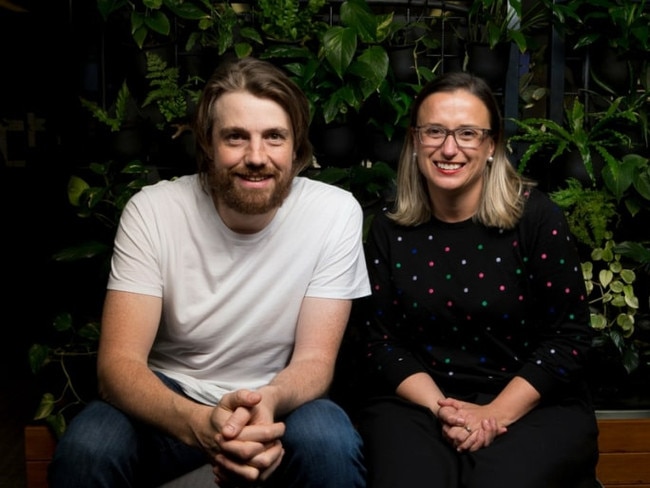 Mike Cannon-Brookes and Brighte founder Katherine McConnell. Source: Supplied.