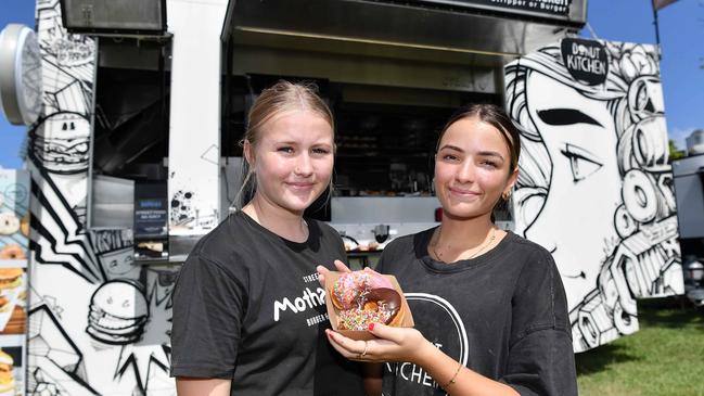 Milli Loft and Paige Moore from Motha Truca at Picnic by the Lake, Kawana. Picture: Patrick Woods.