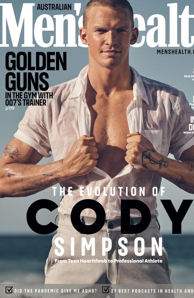 Cody Simpson on the front cover of Men’s Health Australia. Pic credit: Jamie Green for Men’s Health.