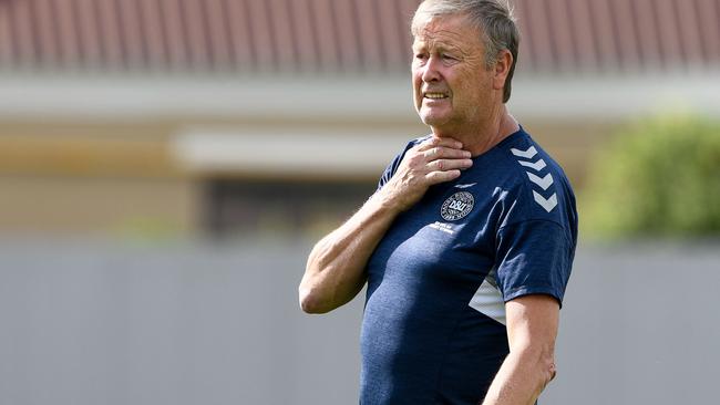 Denmark's coach Age Hareide was giving little away at a pre-match media conference. AFP PHOTO / Jonathan NACKSTRAND