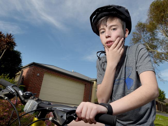 Jordan was attacked and injured by a magpie while riding in Rowville.