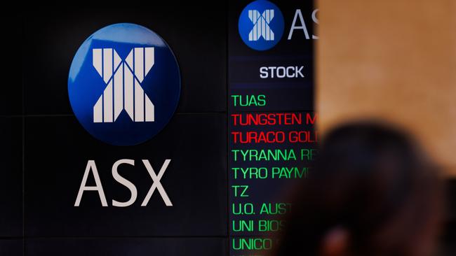 SYDNEY, AUSTRALIA - NewsWire Photos, October 29 2024. GENERIC. Stocks. Finance. Economy. Stock price ticker of the Australian Stock Exchange, ASX, at their offices on Bridge Street. Picture: NewsWire / Max Mason-Hubers