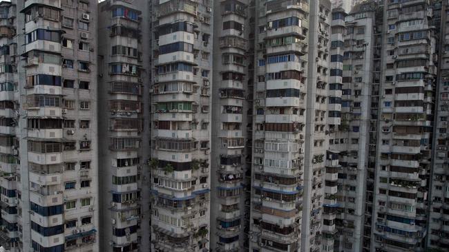 Apartment buildings in Chongqing. Picture: Nicolas Asfouri/AFP