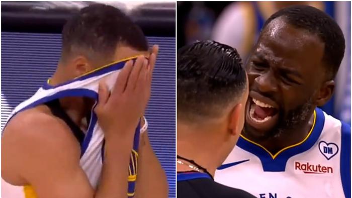 Steph Curry was in tears as Draymond Green was ejected early.