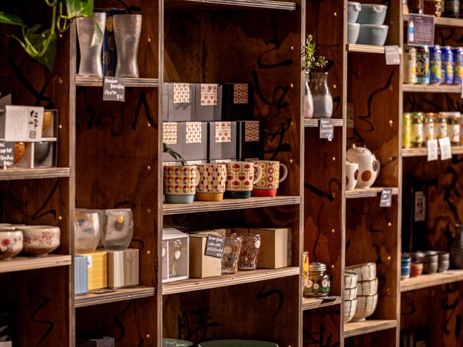 Some of the gorgeous traditional Japanese homeware items available at the mini food market and homewares store. Kinoko Deli. Picture: Andrew Knott.