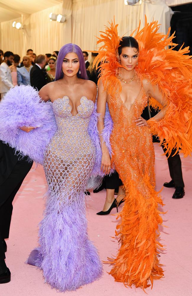 Kylie and Kendall Jenner at the 2019 Met Gala in New York.