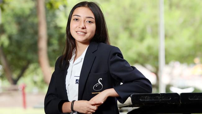 Year 11 student Sofia Carrizales Cruz is studying real estate, but it currently doesn’t count towards her HSC. Picture: Richard Dobson