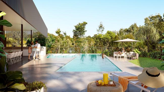 Stockland's waterfront townhome community at Birtinya on the Sunshine Coast 'Sway'.