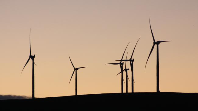 A wind farm at Snowtown wind farm South Australia. Picture: Christopher Russell