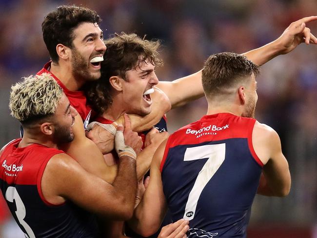 Melbourne broke its 57-year premiership drought on Saturday night. (Photo by Will Russell/AFL Photos via Getty Images)