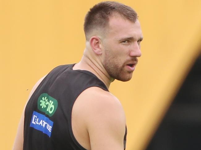 Richmond football club. Noah Balta on the field. Thursday, January 9. 2025. Picture: David Crosling