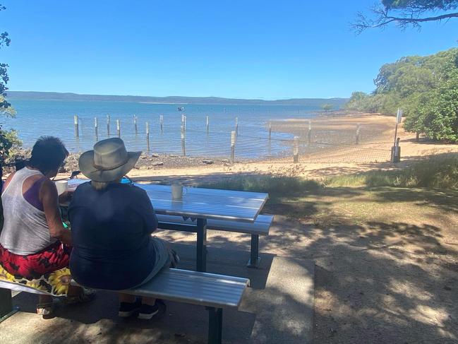 Resident's enjoying Pats Park on Macleay Island. Picture: Supplied.